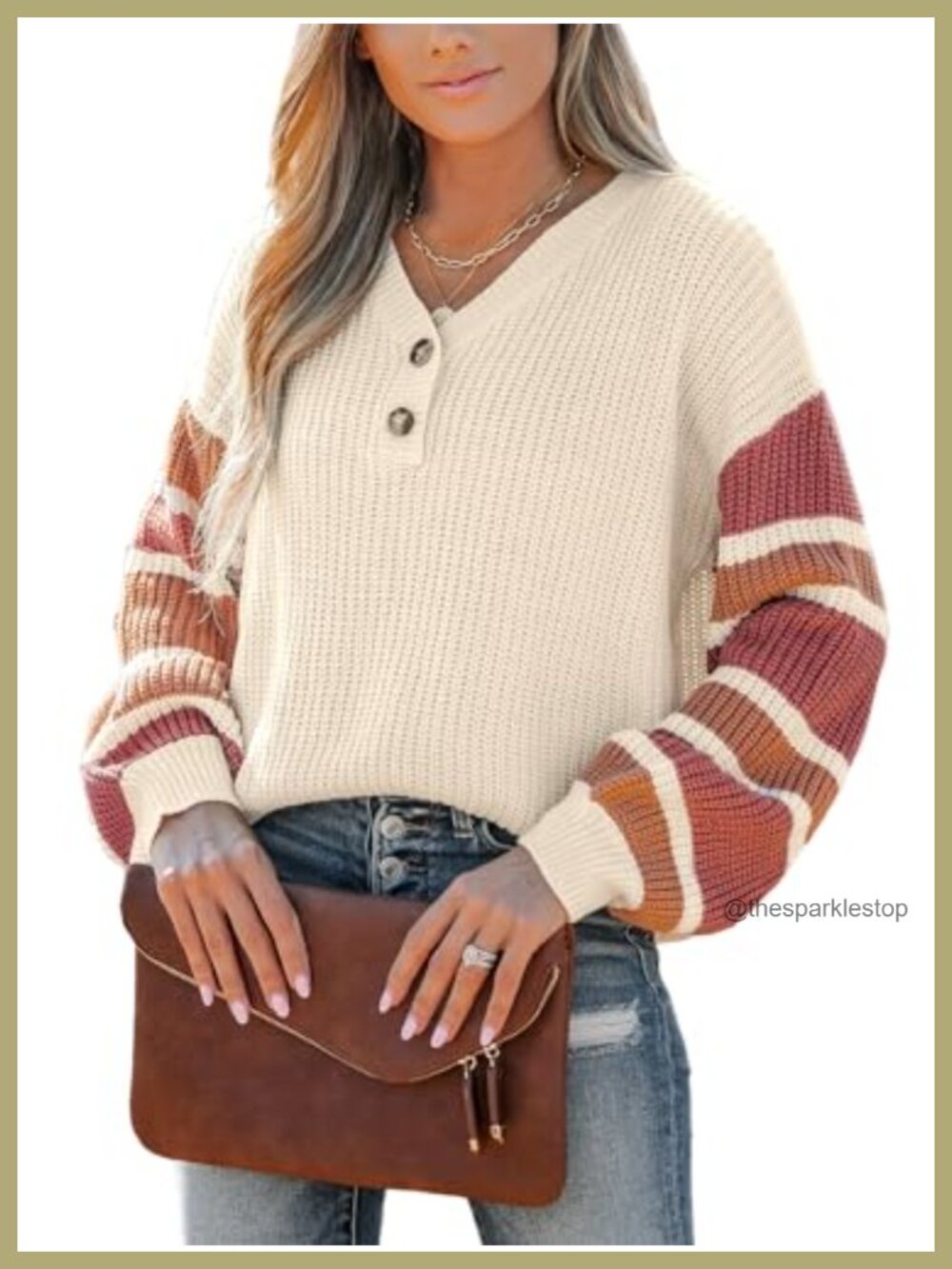 CUPSHE Womens Sweaters Button Up Knitted Pullover